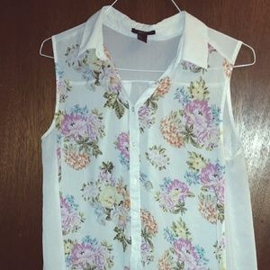Flower button-down
